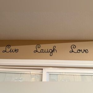Black Metal Wall Decor - Live Laugh Love